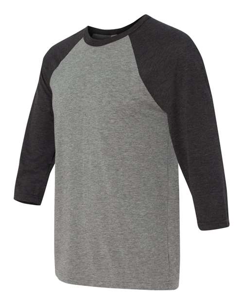 BELLA + CANVAS 3200 Grey/ Charcoal Black Triblend — side
