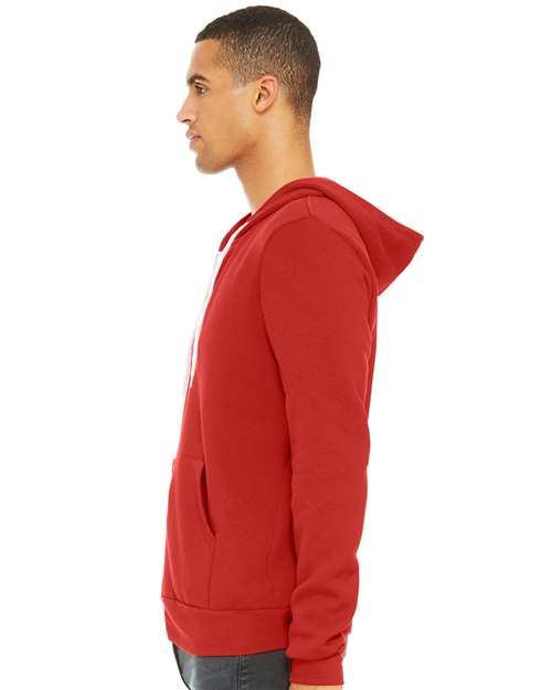 BELLA + CANVAS 3739 Red — on model side