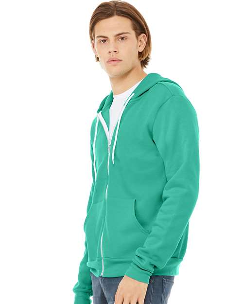 BELLA + CANVAS 3739 Teal — on model side