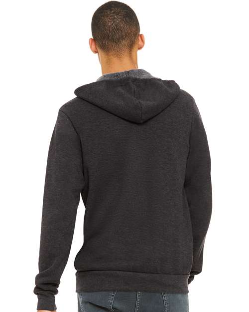 BELLA + CANVAS 3739 Dark Grey Heather — on model back