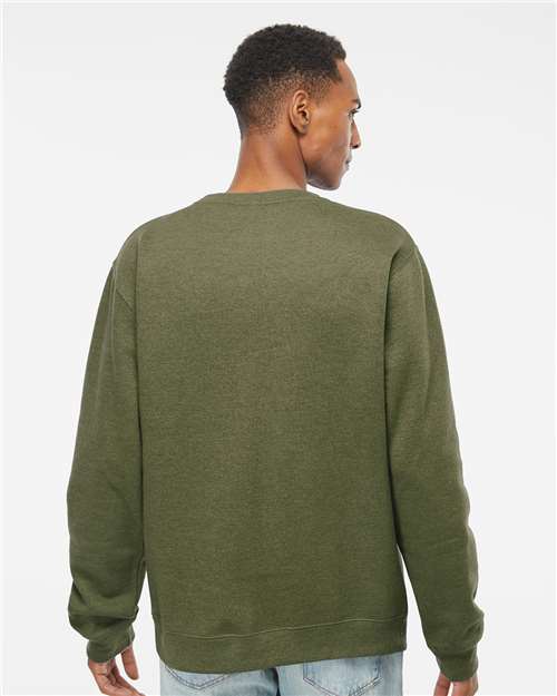 Independent Trading Co. SS3000 Army Heather — on model back