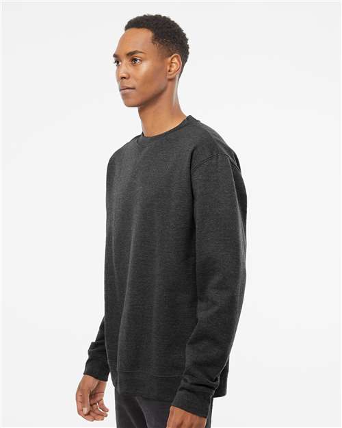 Independent Trading Co. SS3000 Charcoal Heather — on model side