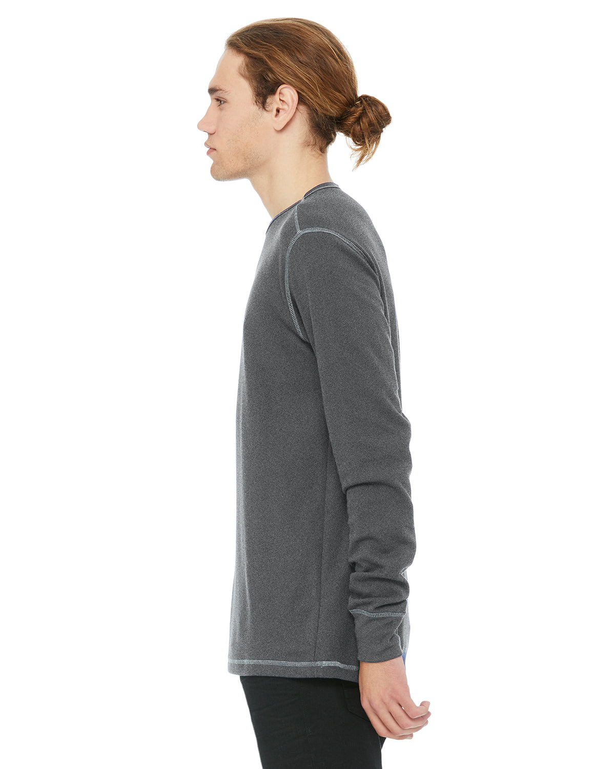 Men's Thermal Long-Sleeve T-Shirt - Heather Deep / Heather Deep