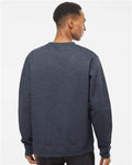 Independent Trading Co. SS3000 Classic Navy Heather — on model back