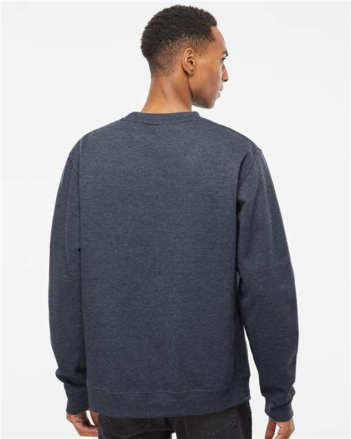 Independent Trading Co. SS3000 Classic Navy Heather — on model back