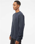 Independent Trading Co. SS3000 Classic Navy Heather — on model side