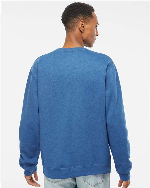 Independent Trading Co. SS3000 Royal Heather — on model back
