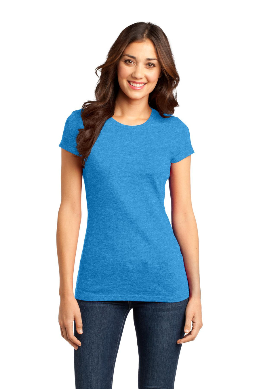 Women's Fitted Very Important Tee - Heather Bright Turquoise