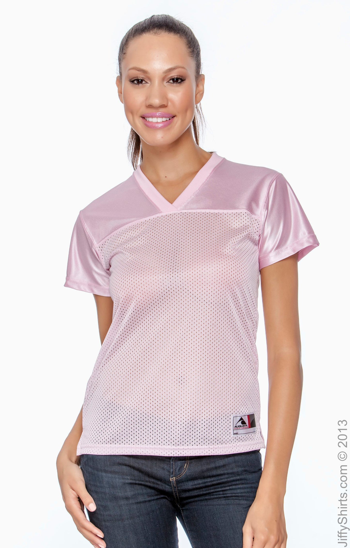 Women's Junior Fit Replica Football T-Shirt - Light Pink