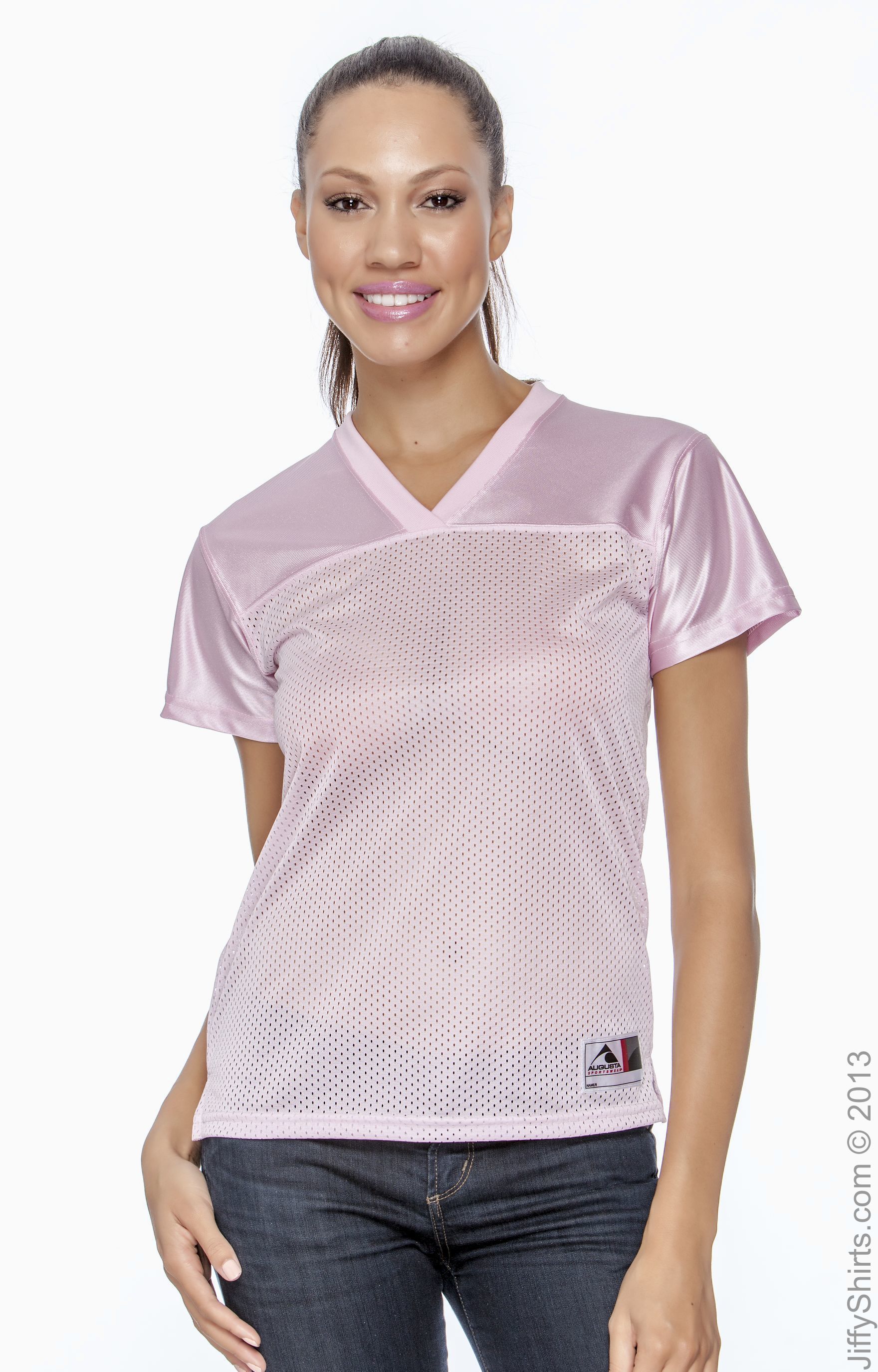 Women's Junior Fit Replica Football T-Shirt - Light Pink