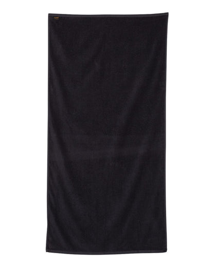 Velour Beach Towel - Black