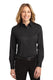 Port Authority L608 - Women's Long Sleeve Easy Care Shirt - Black / Light Stone