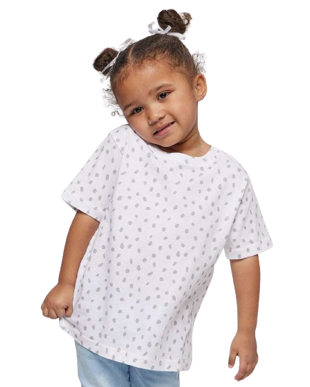 Toddler Fine Jersey T-Shirt - White Spot