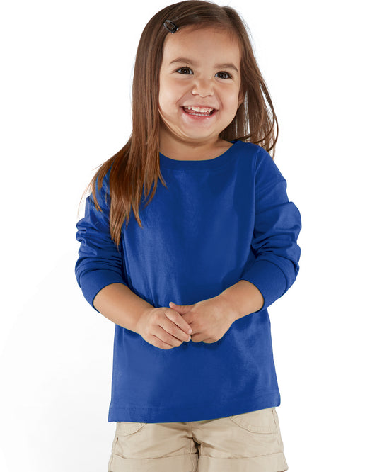 Toddler Long-Sleeve Fine Jersey T-Shirt - Royal