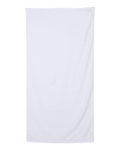 Velour Beach Towel - White