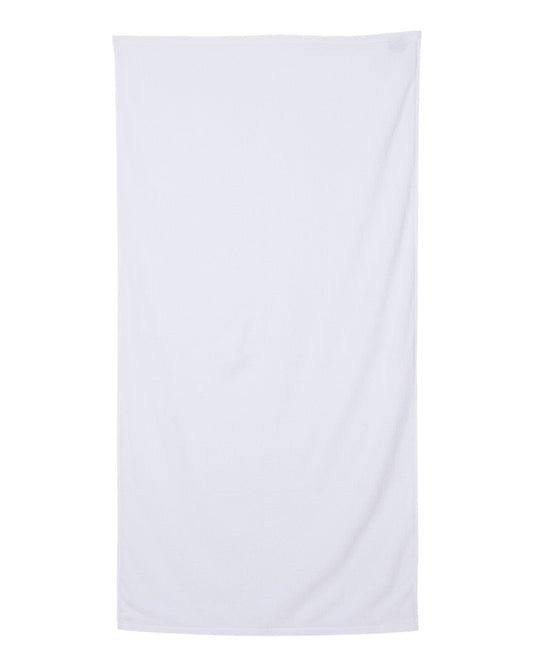 Velour Beach Towel - White