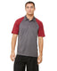 All Sport M1829 - Unisex Performance Three-Button Raglan Polo - Dark Gray Heather / Sport Mr
