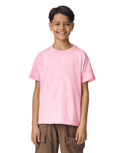 Colorblast Youth Heavyweight T-Shirt - Hibiscus