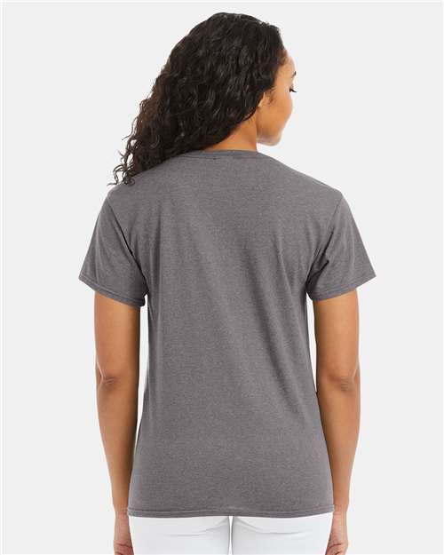 Hanes 5170 Oxford Grey — on model back