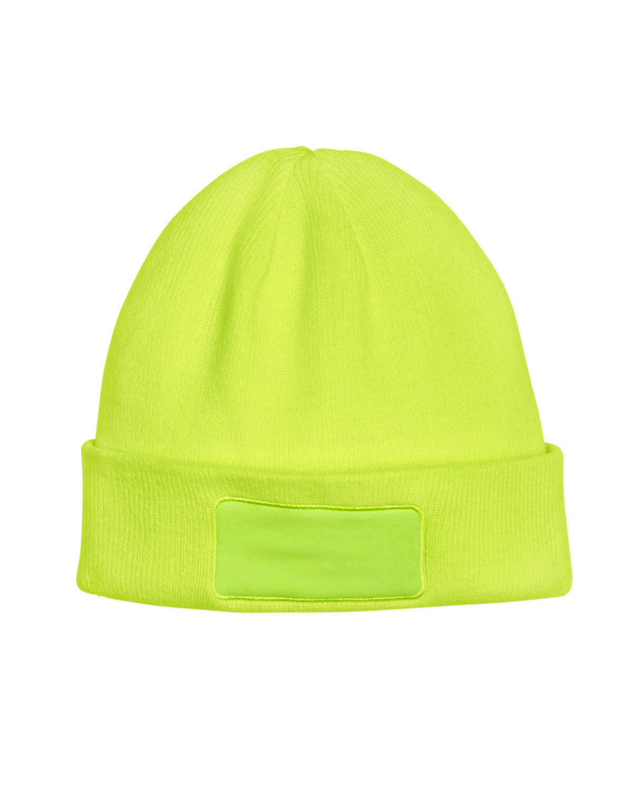 Patch Beanie - Neon Yellow