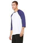 Unisex Baseball T-Shirt - White / Sport Navy