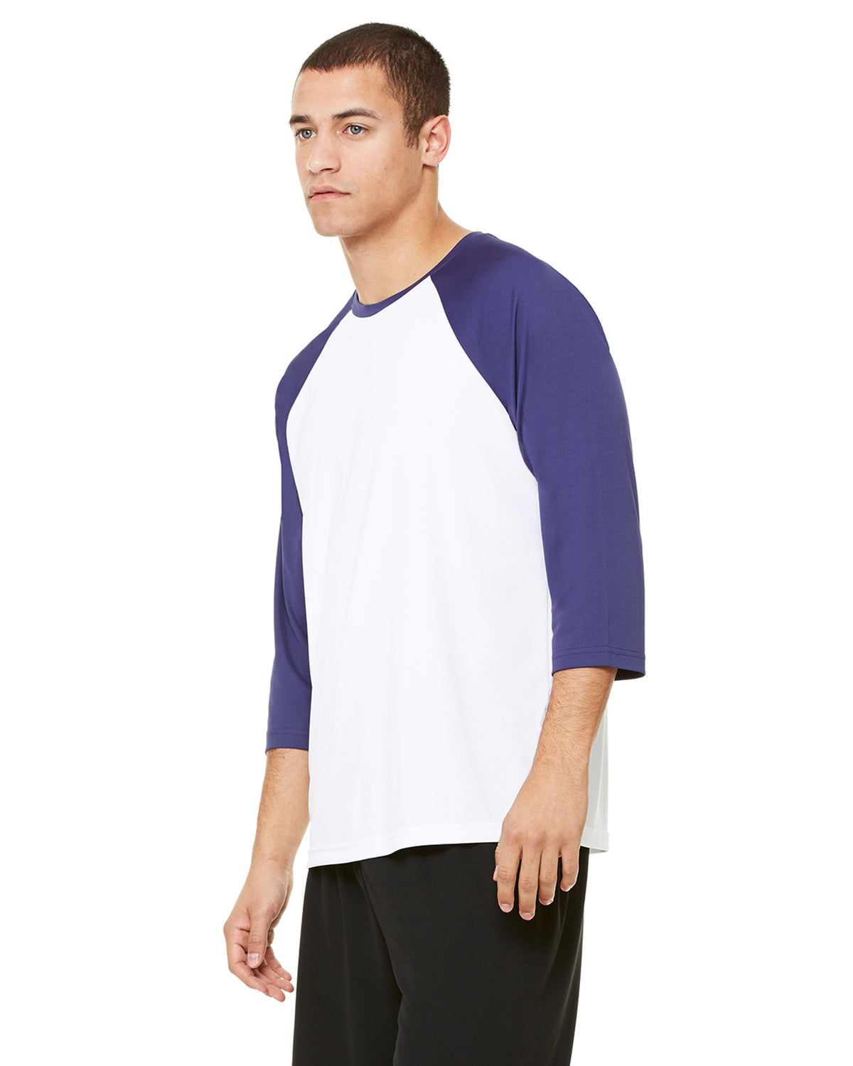 Unisex Baseball T-Shirt - White / Sport Navy