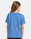 Hanes 5370 Carolina Blue — on model back