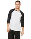 All Sport M3229 - Unisex Baseball T-Shirt - Sport Silver / Black