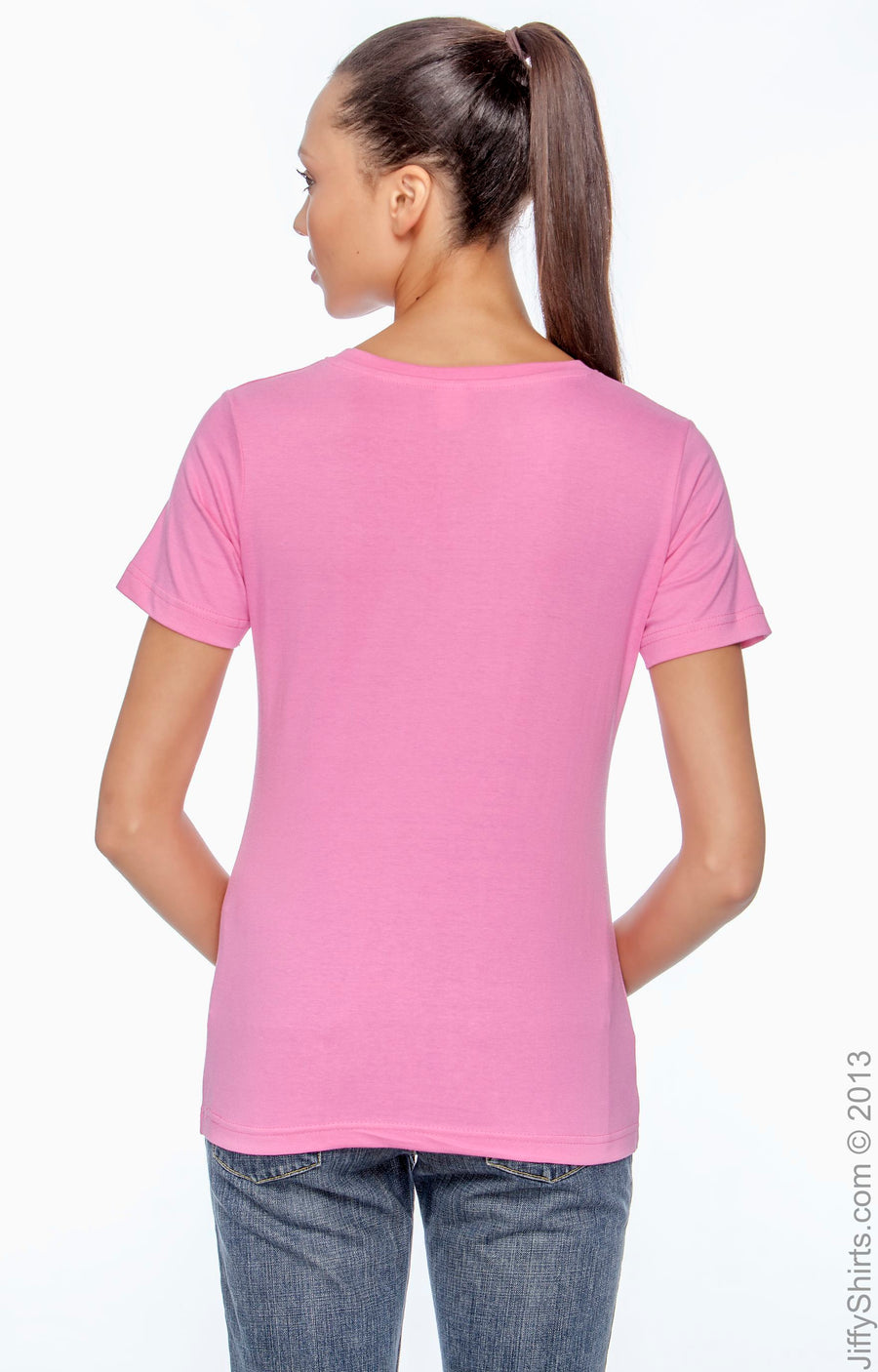 Women's Premium Jersey V-Neck T-Shirt - Raspberry