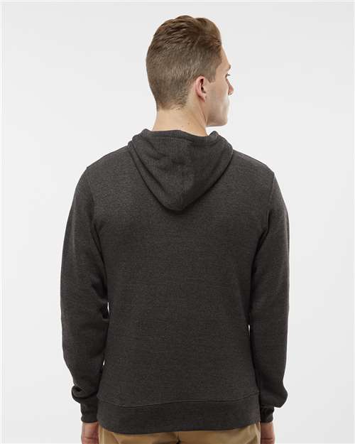 J. America 8620 Charcoal Heather — on model back
