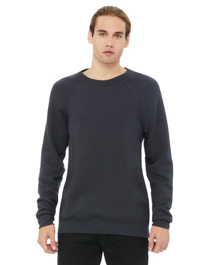 Unisex Sponge Fleece Raglan Sweatshirt - Dark Gray