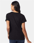 Hanes S04V Black — on model back