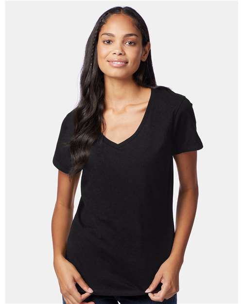 Hanes S04V Black — on model front