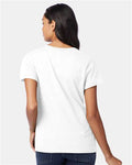 Hanes S04V White — on model back