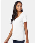 Hanes S04V White — on model side