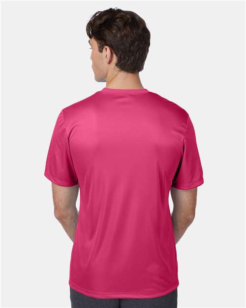 Hanes 4820 Wow Pink — on model back