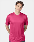 Hanes 4820 Wow Pink — on model front