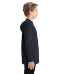Youth Long-Sleeve Hooded T-Shirt - Black