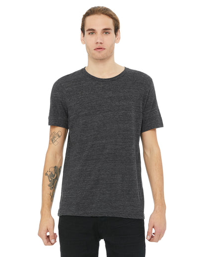 Unisex Poly-Cotton Short-Sleeve T-Shirt - Charcoal Black Slub