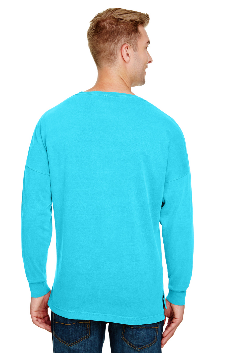 Unisex Heavyweight RS Oversized Long-Sleeve T-Shirt - Lagoon Blue