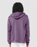 BELLA + CANVAS 3739 Heather Team Purple — on model back