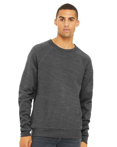 BELLA + CANVAS 3901 Dark Grey Marble — on model front