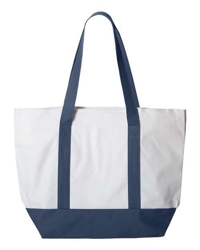 Liberty Bags 7006 White/ Navy — front