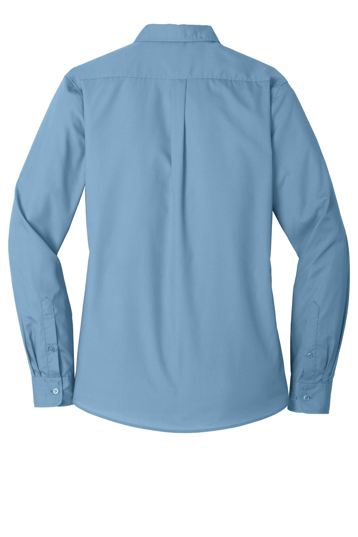 Women's Long Sleeve Carefree Poplin Shirt - Carolina Blue
