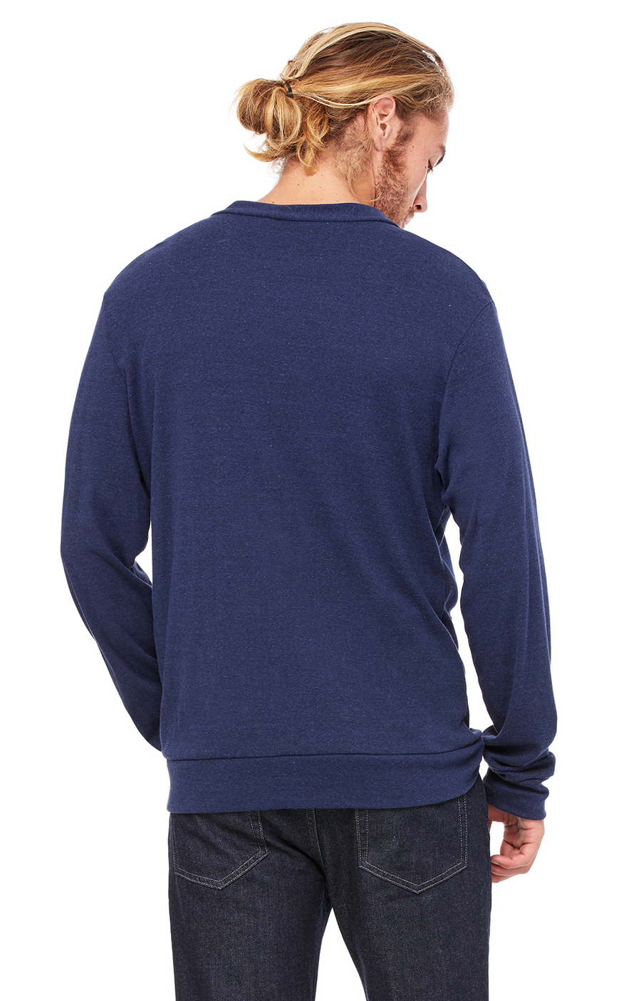 Unisex Triblend Cardigan - Navy Triblend