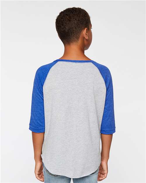 LAT 6130 Vintage Heather/ Vintage Royal — on model back