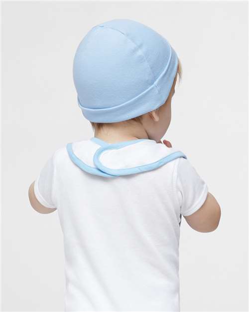 Rabbit Skins 1004 White/ Light Blue — on model back