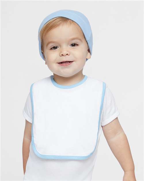 Rabbit Skins 1004 White/ Light Blue — on model front