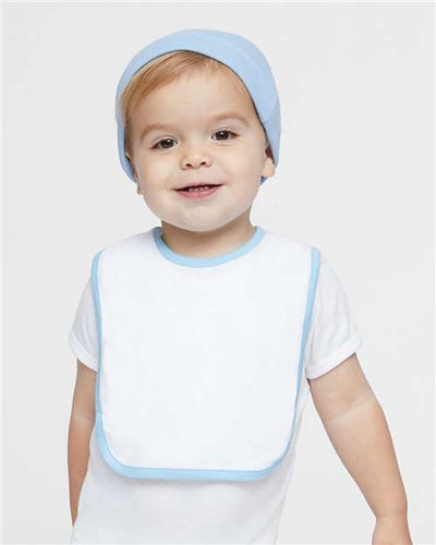 Rabbit Skins 1004 White/ Light Blue — on model front