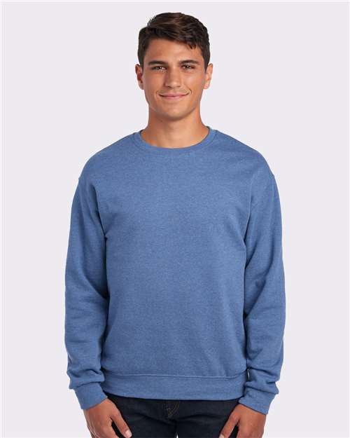 JERZEES 562MR Vintage Heather Blue — on model front